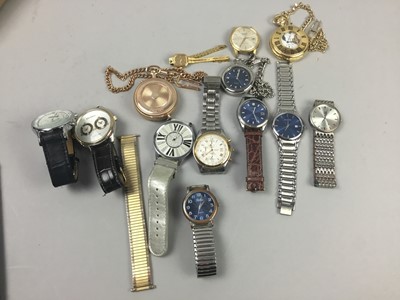 Lot 87 - A LOT OF POCKET AND WRIST WATCHES