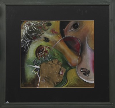 Lot 145 - STUDY FOR OEDIPUS, JOCASTA, AND THE PLAGUE, A MIXED MEDIA BY ROBERT PARSIFAL FINCH