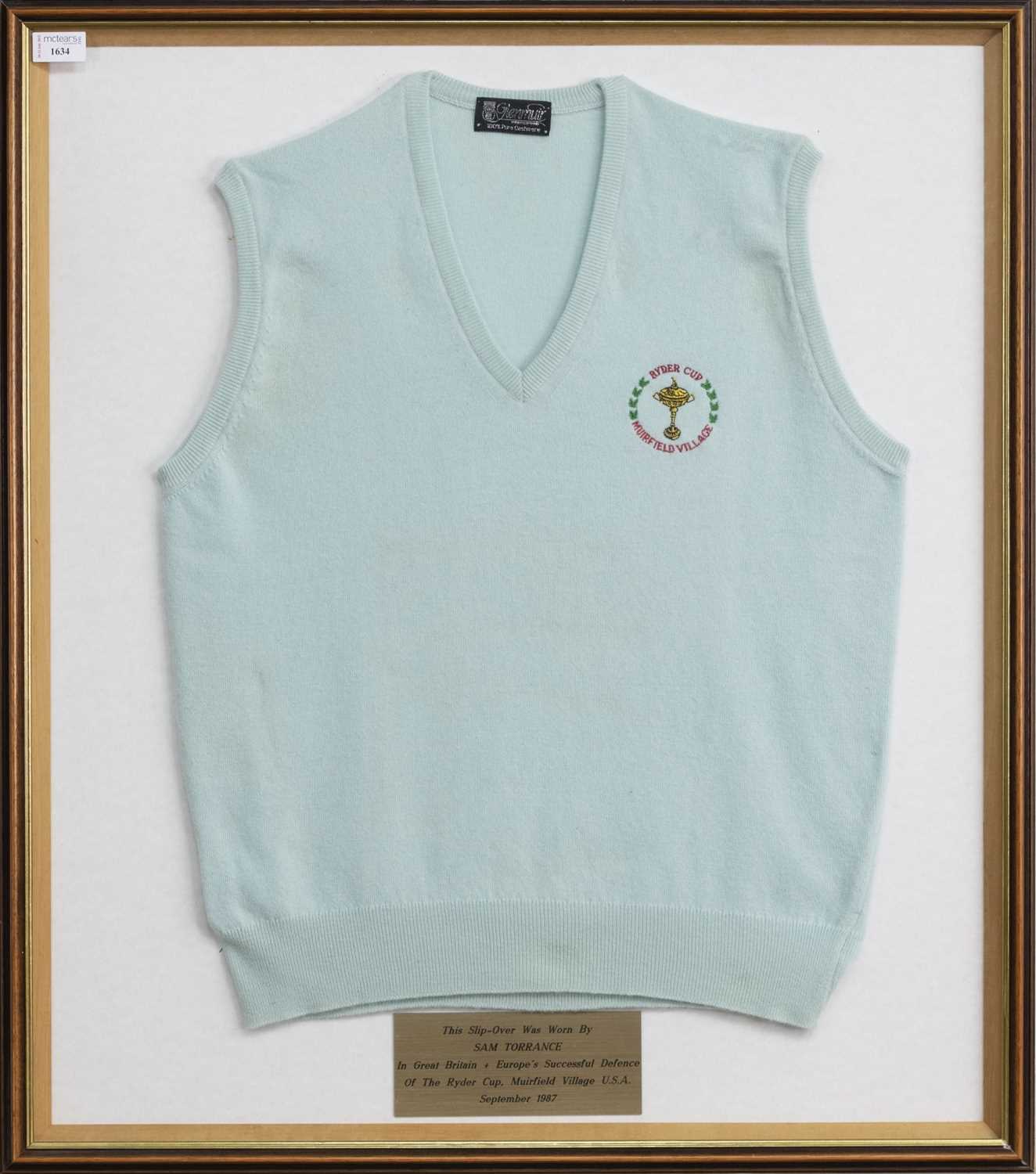 Lot 1501 - SAM TORRANCE'S 1987 RYDER CUP SLIP-OVER