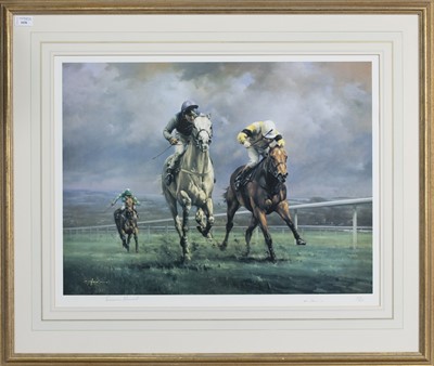 Lot 1636 - DESERT ORCHID'S 1989 CHELTENHAM GOLD CUP SIGNED LIMITED EDITION PRINT