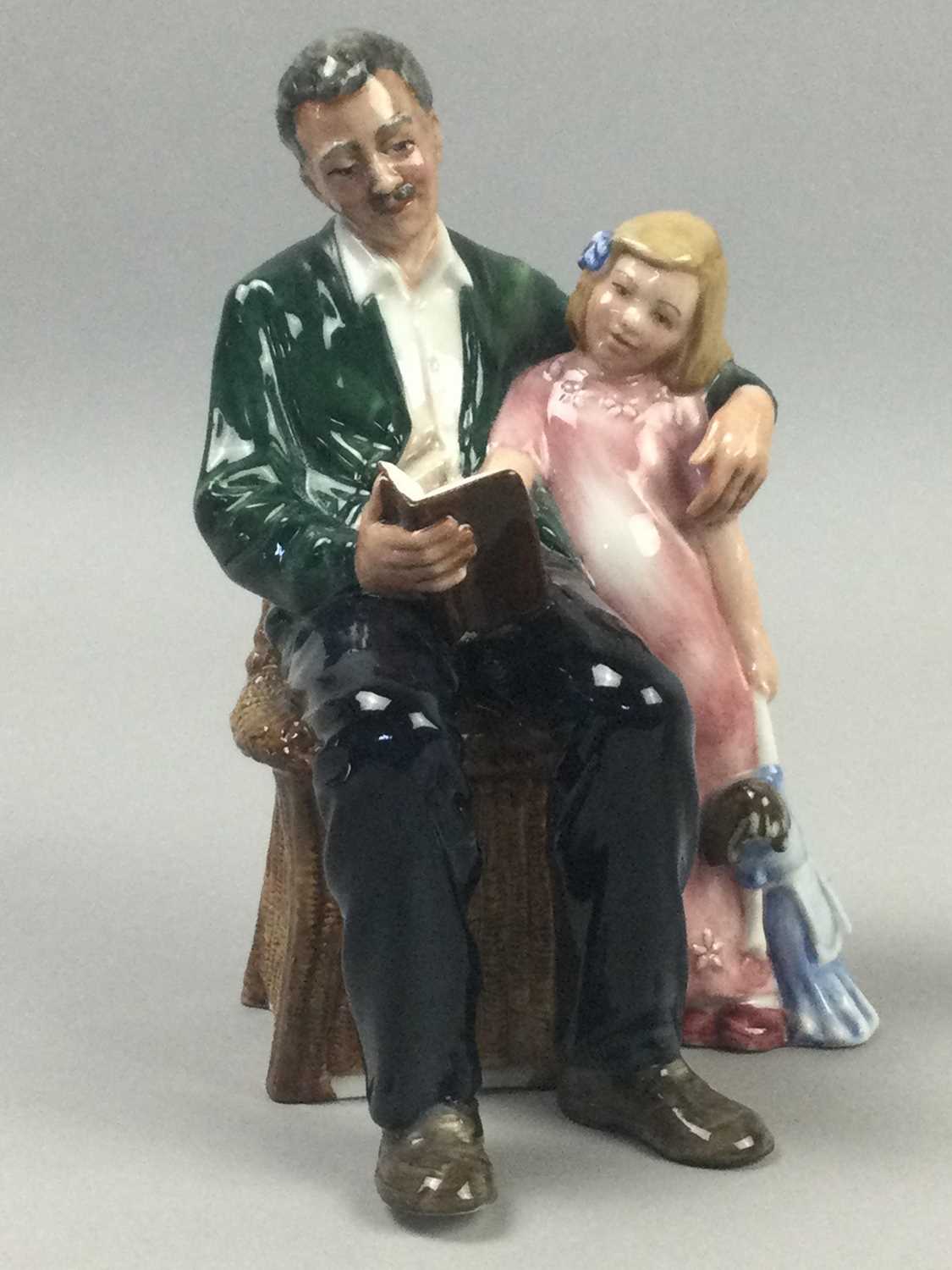 Lot 101 - A ROYAL DOULTON FIGURE OF 'GRANDPA'S STORY'