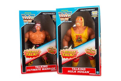 Lot 1048 - TWO HASBRO WWF FULLY POSEABLE WRESTLER FIGURES