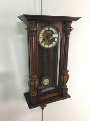 Lot 217 - A VIENNA STYLE WALL CLOCK