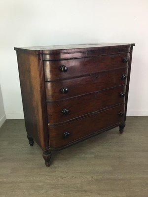 Lot 218 - A VICTORIAN MAHOGANY CHEST OF DRAWERS