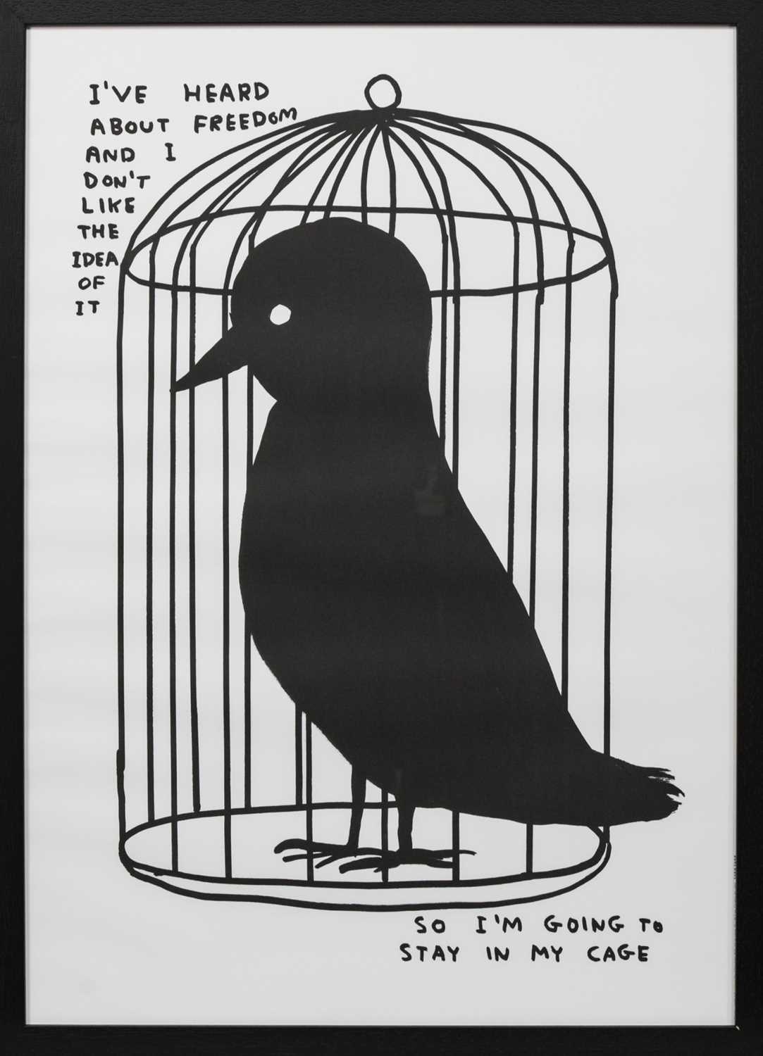 Lot 87 - I'VE HEARD ABOUT FREEDOM, A LITHOGRAPH BY DAVID SHRIGLEY