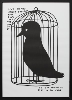 Lot 171 - I'VE HEARD ABOUT FREEDOM, A LITHOGRAPH BY DAVID SHRIGLEY