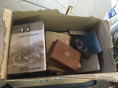 Lot 173 - A SELECTION OF BOOKS, A CIGARETTE BOX AND A CAMERA