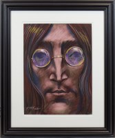 Lot 349 - * FRANK MCFADDEN, JOHN LENNON pastel on paper,...