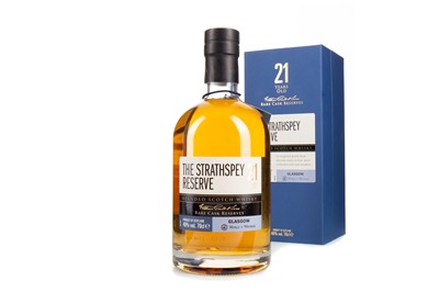 Lot 191 - THE STRATHSPEY RESERVE 21 YEAR OLD GLASGOW WORLD OF WHISKIES