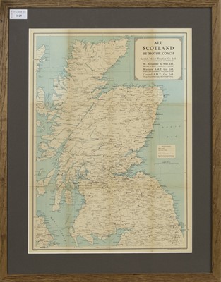 Lot 1049 - ALL SCOTLAND BY MOTOR COACH TRANSPORT MAP