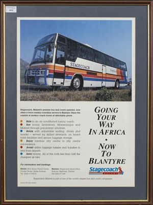 Lot 540 - A STAGECOACH MALAWI TRAVEL POSTER