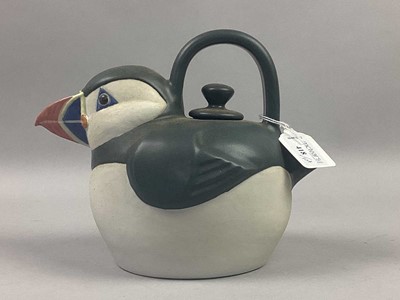 Lot 237A - A CERAMIC TEA POT AND OTHERS