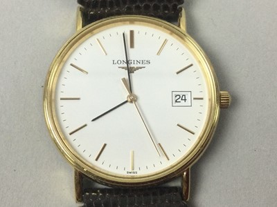 Lot 238 - A GENT'S LONGINES WRIST WATCH, OTHER WATCHES AND A TRAVEL CLOCK