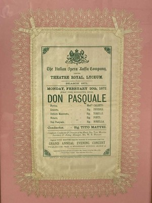 Lot 262A - AN EDWARDIAN PRINTED PROGRAMME ON SILK AND TWO OTHERS