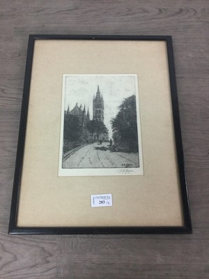 Lot 283 - AN ETCHING OF THE UNIVERSITY OF GLASGOW AND ANOTHER