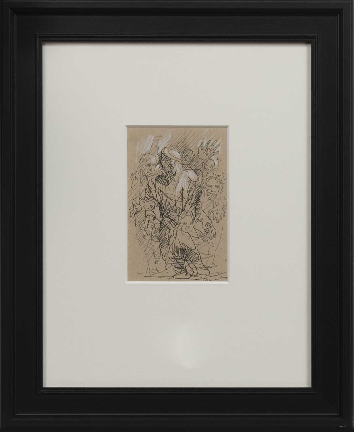 Lot 221 - AN UNTITLED INK BY PETER HOWSON
