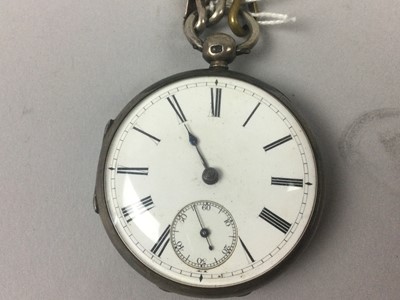 Lot 304 - A VICTORIAN SILVER CASED KEY WIND POCKET WATCH