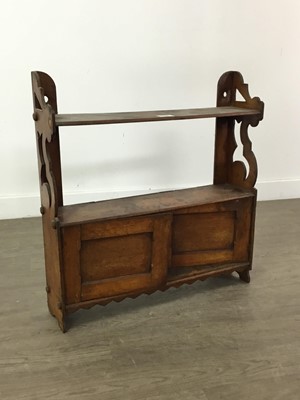 Lot 306 - A VICTORIAN HANGING WALL RACK