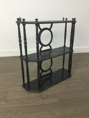 Lot 311 - A VICTORIAN EBONISED WALL RACK