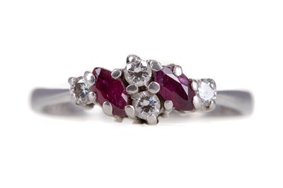 Lot 503 - A RUBY AND DIAMOND RING