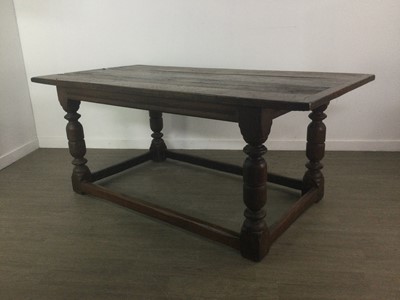 Lot 716 - AN OAK REFECTORY DINING TABLE OF 17TH CENTURY DESIGN