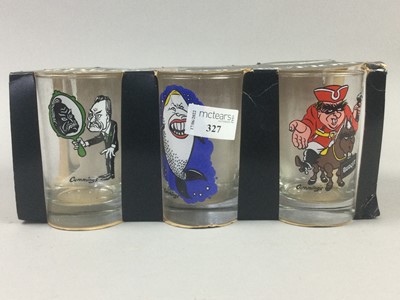 Lot 327 - THE CUMMINGS ELECTION COLLECTION RAVENHEAD GLASSES