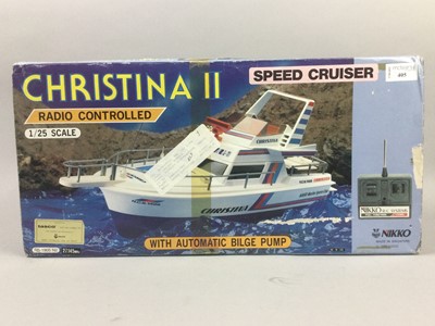 Lot 405 - A CHRISTINA II RADIO CONTROLLED SPEED CRUISER BOAT