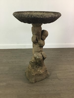 Lot 351 - A CEMENT BIRD BATH