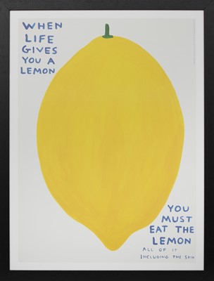Lot 218 - WHEN LIFE GIVES YOU A LEMON, A LITHOGRAPH BY DAVID SHRIGLEY
