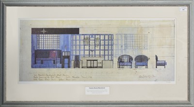 Lot 266 - CHARLES RENNIE MACKINTOSH 'DESIGN FOR THE REST ROOM..., THE WILLOW TEA ROOMS'