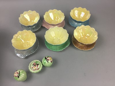 Lot 527 - AN ELIZABETH MARY WATT HANDPAINTED DISH AND OTHER CERAMICS