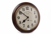 Lot 1 - EARLY 20TH CENTURY MAHOGANY CASED WALL CLOCK...