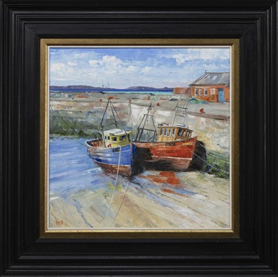 Lot 232 - IN FROM THE DEEP, PORT SETON, FIRTH OF FORTH, AN OIL BY ERNI UPTON