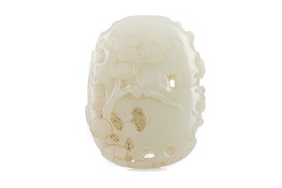 Lot 1061 - A CHINESE PALE CELADON JADE CARVING