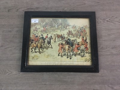 Lot 104 - A SET OF FOUR HUNTING LITHOGRAPHS BY HUGH THOMSON