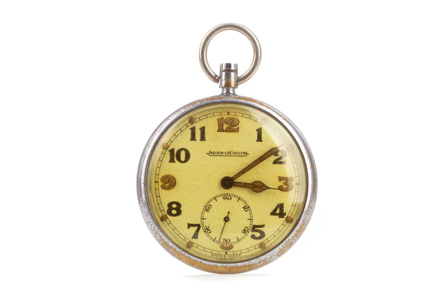 Lot 806 - A JAEGER LE COULTRE WWII MILITARY POCKET WATCH