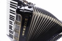 Lot 13 - HOHNER 21L PIANO ACCORDION with black finish,...