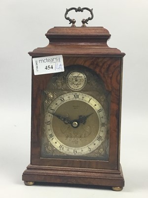 Lot 454 - A REPRODUCTION MANTEL CLOCK, A COMPASS, SMOKING PIPES AND A CRUM BRUSH