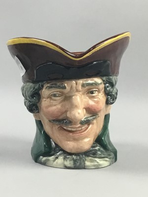 Lot 459 - A ROYAL DOULTON CHARACTER JUG, A CERAMIC COMPORT AND OTHER OBJECTS