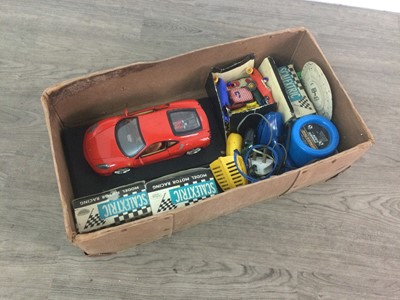 Lot 462 - A LOT OF SCALEXTRIC RACING CARS AND OTHER MODEL VEHICLES