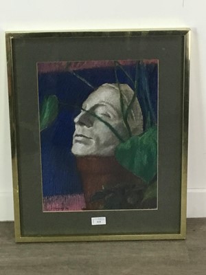 Lot 519 - FACE STUDY, A PASTEL