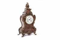 Lot 23 - 19TH CENTURY FRENCH RED BOULLE MANTEL CLOCK...