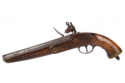 Lot 123 - A 19TH CENTURY FLINTLOCK PISTOL