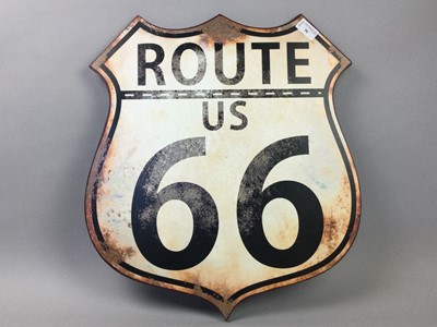 Lot 56 - A REPRODUCTION ROUTE 66 WALL PLAQUE