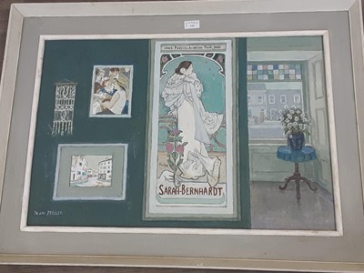 Lot 134 - INTERIOR MUCHA POSTER, AN OIL BY JEAN MILLER