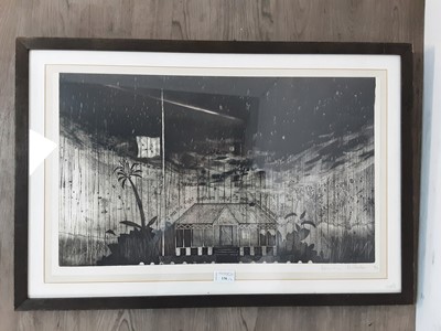 Lot 136 - AN ETCHING BY DOMINIC WILLSDON ALONG WITH AN INK WASH