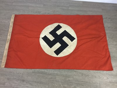 Lot 132 - A THIRD REICH-TYPE N.S.D.A.P. FLAG, ALONG WITH THREE OTHERS