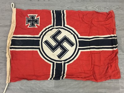 Lot 132 - A THIRD REICH-TYPE N.S.D.A.P. FLAG, ALONG WITH THREE OTHERS