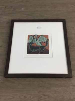 Lot 204 - THE WOLF AND THE HERON BY M FARQUHARSON