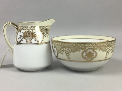 Lot 191 - A NORITAKE GILT DECORATED PART TEA SERVICE